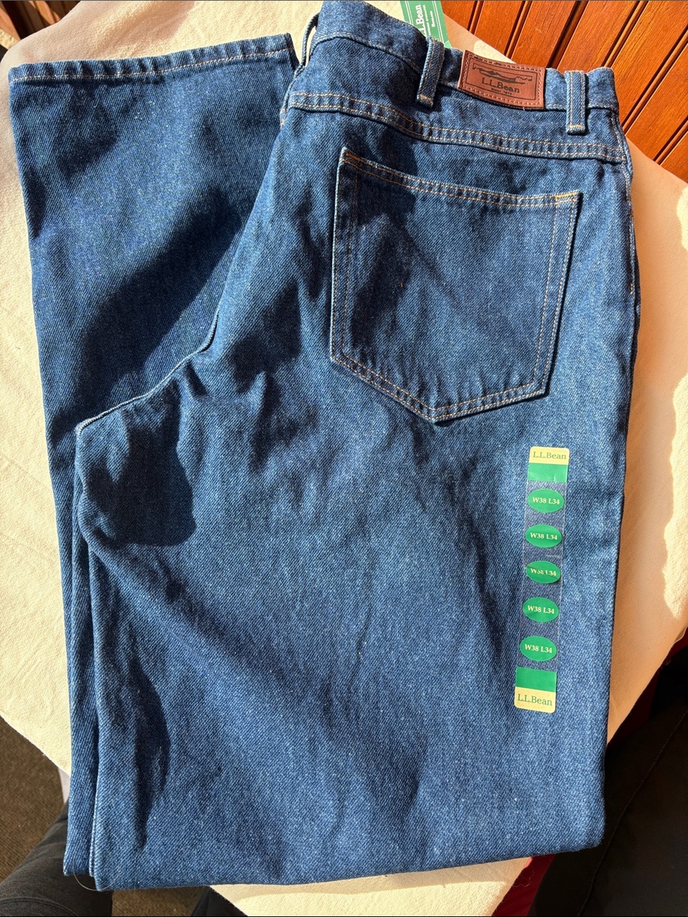 NWT. LL Bean, Men’s, Double L Jeans, Classic Fit, Straight Leg, 38x34, Dark Wash